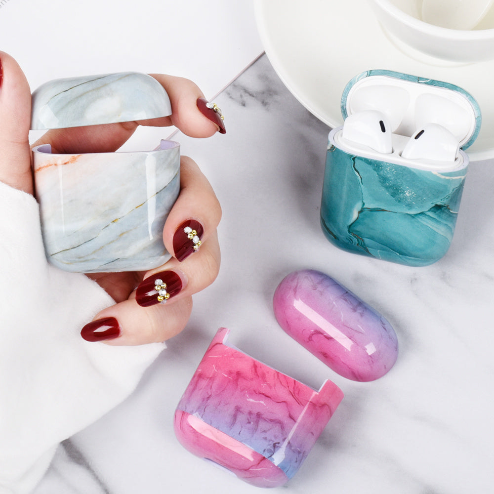 FEDINEX MARBLX – Custodia Rigida Effetto Marmo per AirPods (1ª e 2ª gen.)