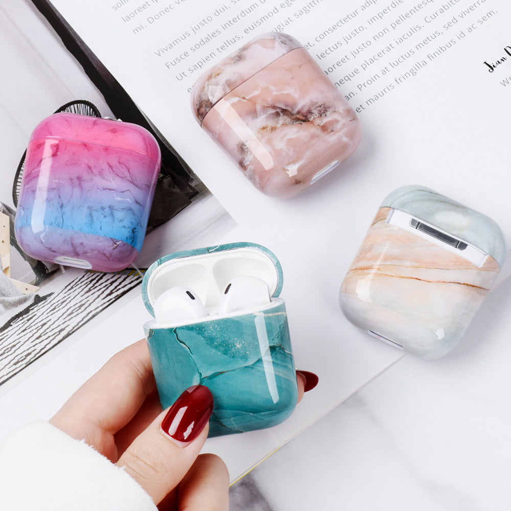 FEDINEX MARBLX – Custodia Rigida Effetto Marmo per AirPods (1ª e 2ª gen.)